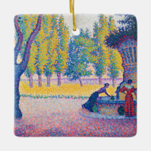 Paul Signac - Fontän des Lices, Saint-Tropez Julgransprydnad Keramik