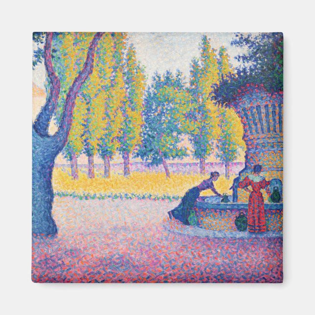 Paul Signac - Fontän des Lices, Saint-Tropez Magnet (Framsidan)