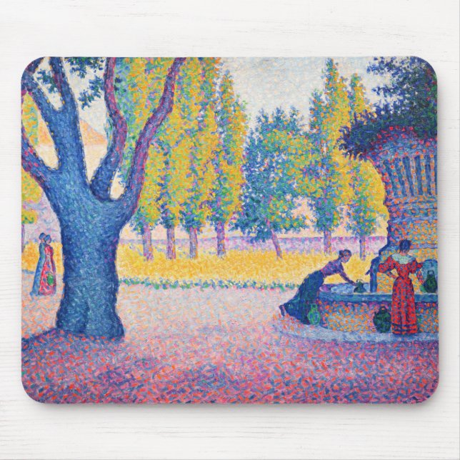 Paul Signac - Fontän des Lices, Saint-Tropez Musmatta (Framsidan)