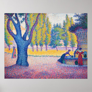 Paul Signac - Fontän des Lices, Saint-Tropez Poster