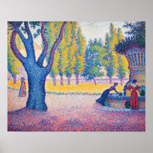 Paul Signac - Fontän des Lices, Saint-Tropez Poster