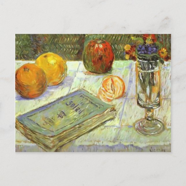 Paul Signac - Fortfarande med Bok Vykort (Framsida)