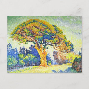 Paul Signac- Gräs Träd vid St Tropez Vykort