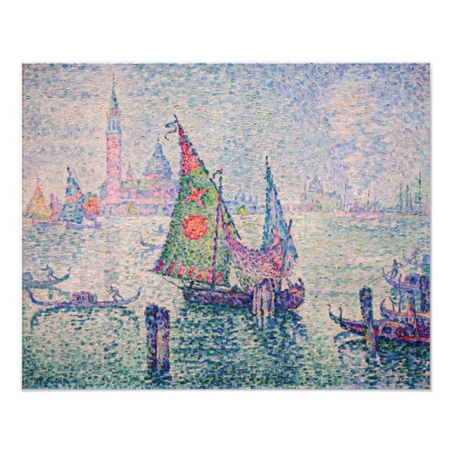 Paul Signac - Grönt Sail Fototryck (Framsidan)
