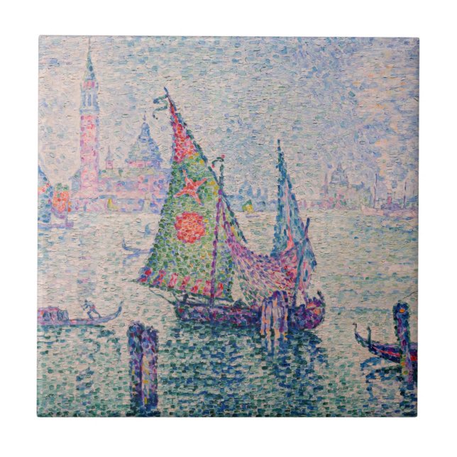 Paul Signac - Grönt Sail Kakelplatta (Framsidan)