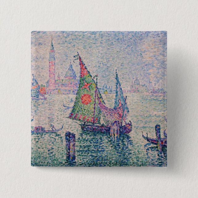 Paul Signac - Grönt Sail Knapp (Framsida)