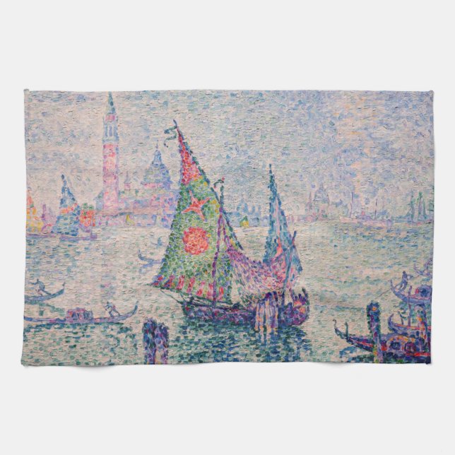 Paul Signac - Grönt Sail Kökshandduk (Horisontell)