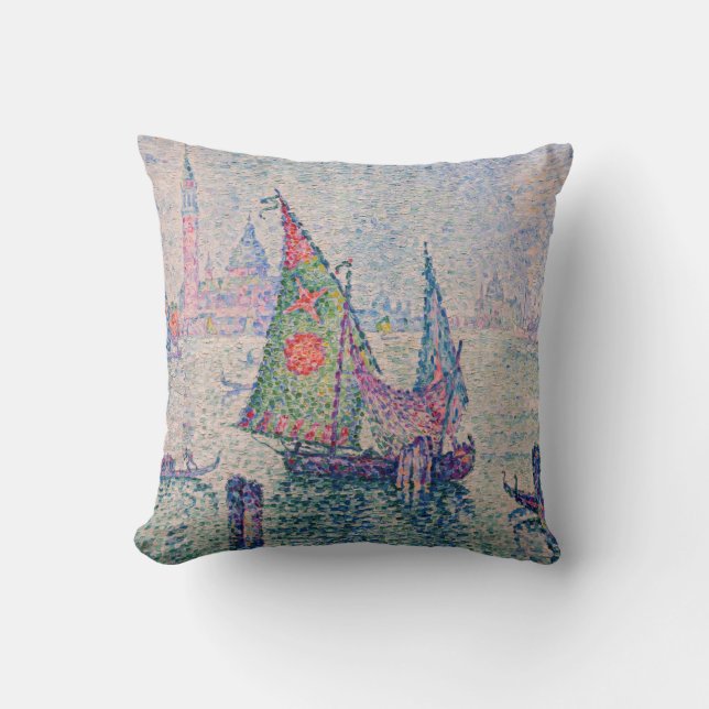 Paul Signac - Grönt Sail Kudde (Framsida)