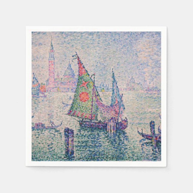 Paul Signac - Grönt Sail Pappersservett (Framsidan)