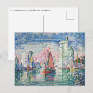 Paul Signac - Hamnen La Rochelle ingång Vykort