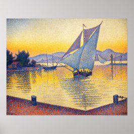 Paul Signac - Hamnen vid solnedgång, Opus 236 Poster