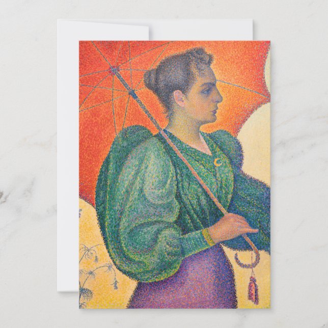 Paul Signac - Kvinna med parasoll Inbjudningar (Framsida)