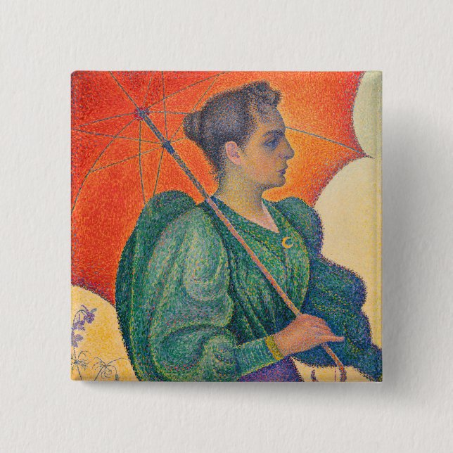Paul Signac - Kvinna med parasoll Knapp (Framsida)