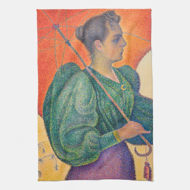 Paul Signac - Kvinna med parasoll Kökshandduk (Vertikal)