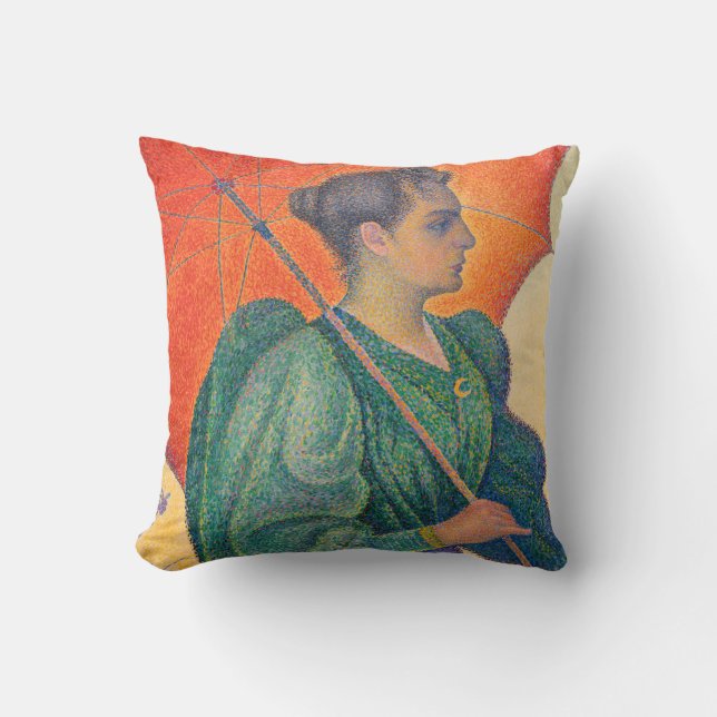 Paul Signac - Kvinna med parasoll Kudde (Framsida)