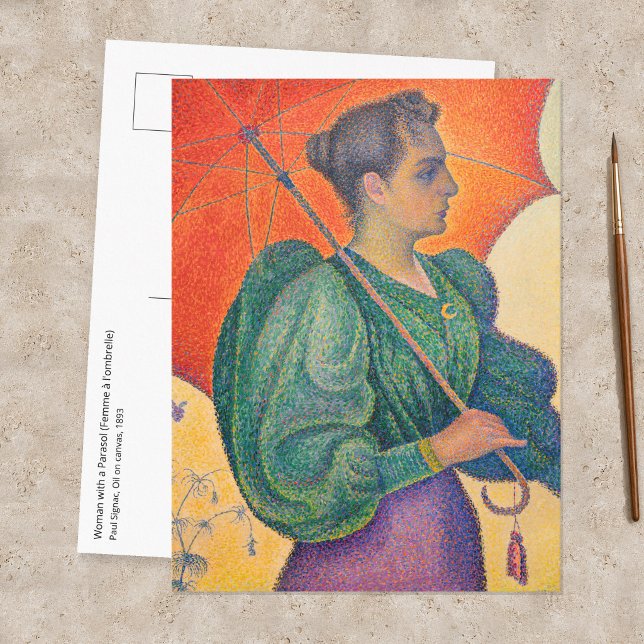 Paul Signac - Kvinna med parasoll Vykort (Skapare uppladdad)