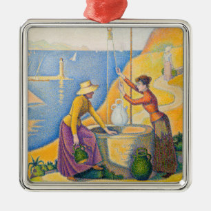 Paul Signac - Kvinnor i brunnen Julgransprydnad Metall