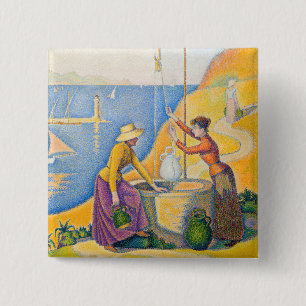Paul Signac - Kvinnor i brunnen Knapp