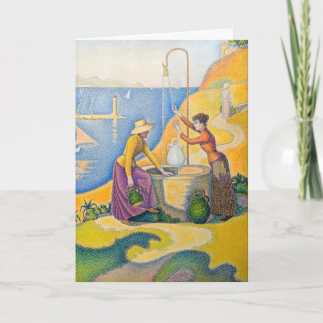 Paul Signac - Kvinnor i brunnen Kort (Framsida)