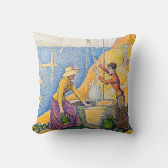 Paul Signac - Kvinnor i brunnen Kudde (Framsida)