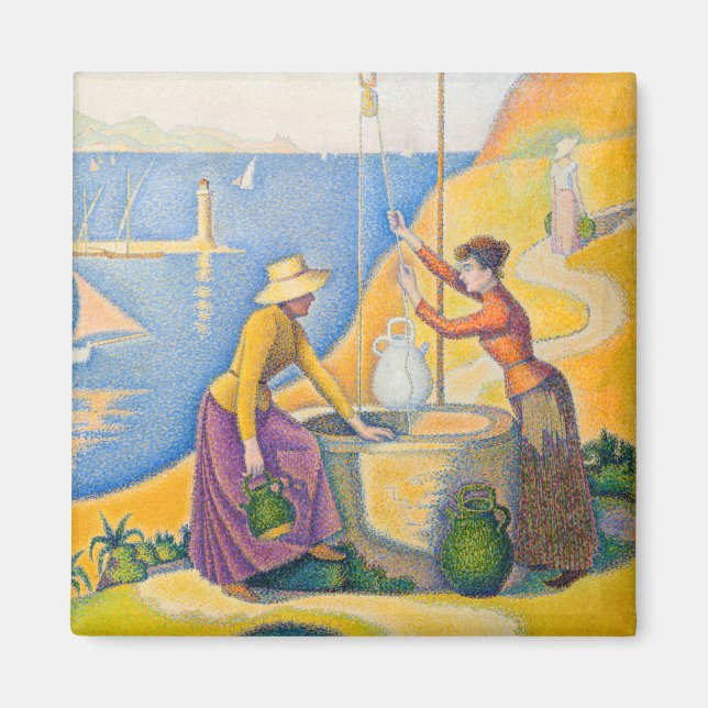Paul Signac - Kvinnor i brunnen Magnet (Framsidan)