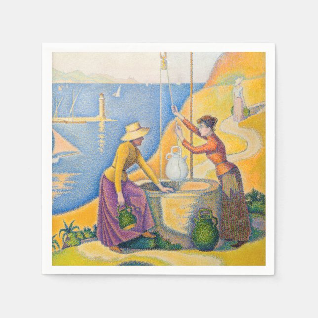 Paul Signac - Kvinnor i brunnen Pappersservett (Framsidan)