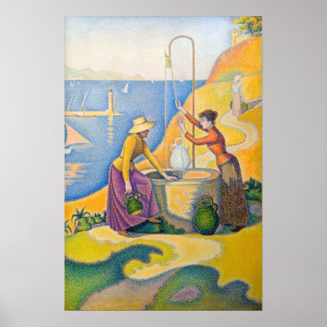 Paul Signac - Kvinnor i brunnen Poster (Framsidan)