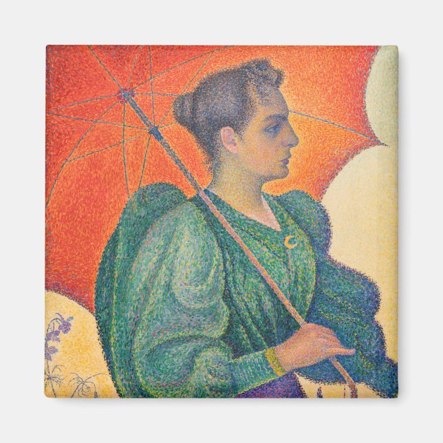 Paul Signac - Kvinnor med parasol Magnet (Framsidan)