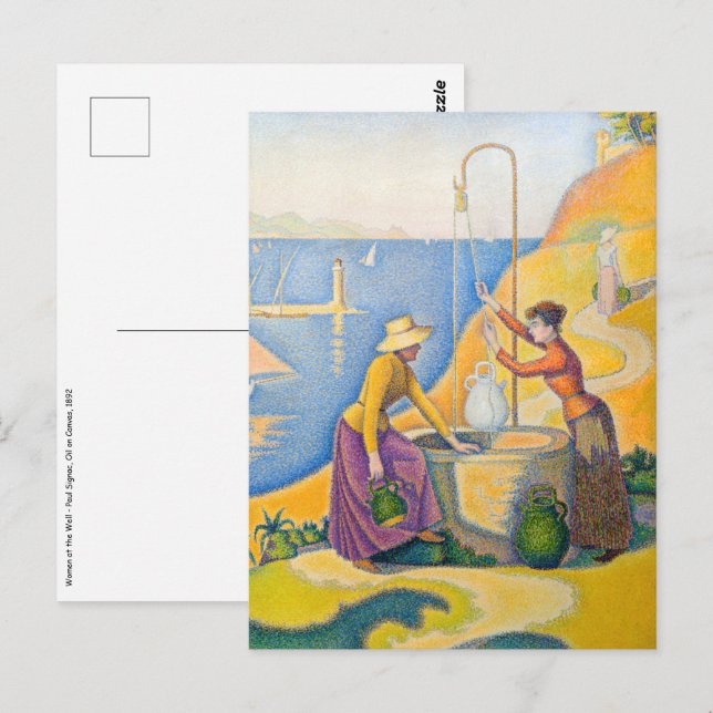 Paul Signac - Kvinnor vid brunnen Vykort (Fram/baksida)