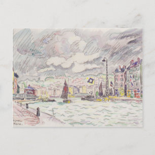 Paul Signac- Le Havre med regnmoln Vykort