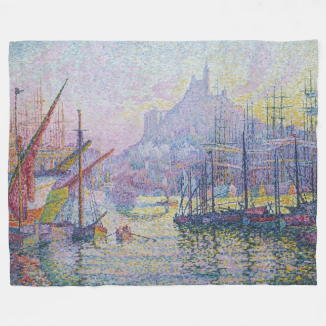 Paul Signac - Notre-Dame-de-la-Garde, Marseille Fleecefilt (Framsidan (Horisontell))