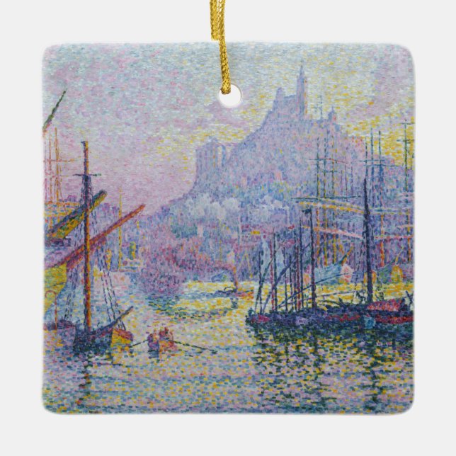 Paul Signac - Notre-Dame-de-la-Garde, Marseille Julgransprydnad Keramik (Framsida)