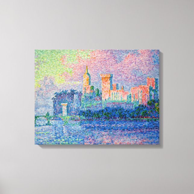 Paul Signac - Papal Palace, Avignon Canvastryck (Framsida)