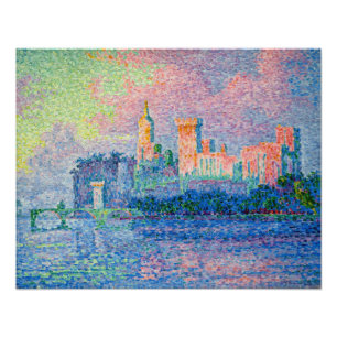 Paul Signac - Papal Palace, Avignon Fototryck