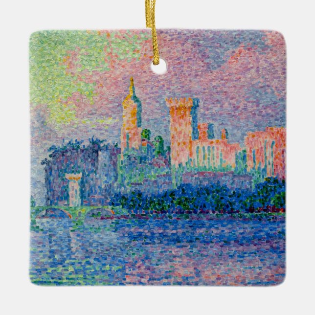 Paul Signac - Papal Palace, Avignon Julgransprydnad Keramik (Framsida)