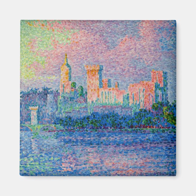 Paul Signac - Papal Palace, Avignon Magnet (Framsidan)