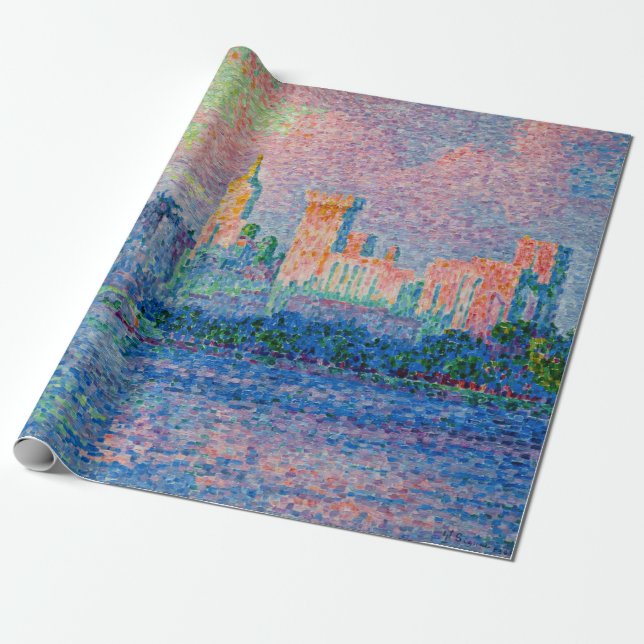 Paul Signac - Papal Palace, Avignon Presentpapper (Utrullad)