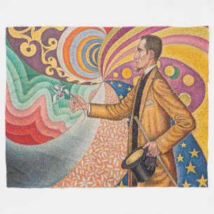 Paul Signac - Porträtt från Felix Feneon, Opus 217 Fleecefilt