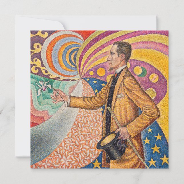 Paul Signac - Porträtt från Felix Feneon, Opus 217 Inbjudningar (Framsida)