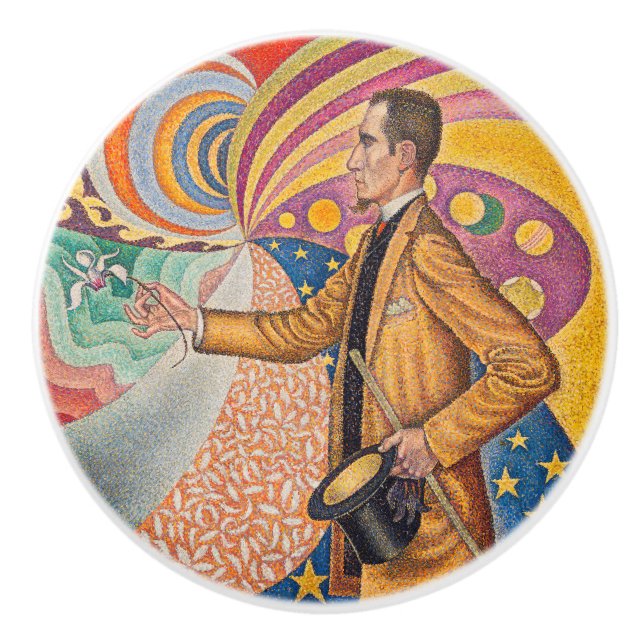 Paul Signac - Porträtt från Felix Feneon, Opus 217 Knopp (Framsidan)