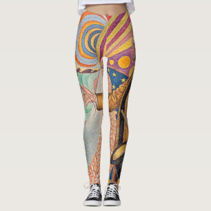 Paul Signac - Porträtt från Felix Feneon, Opus 217 Leggings