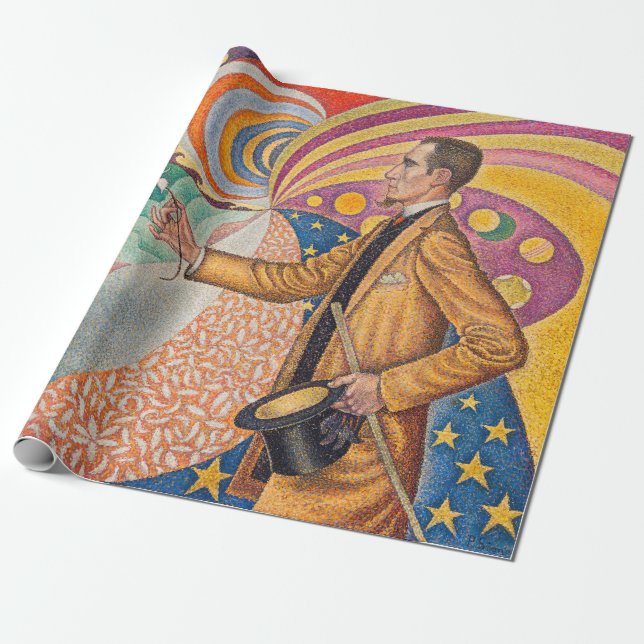 Paul Signac - Porträtt från Felix Feneon, Opus 217 Presentpapper (Utrullad)