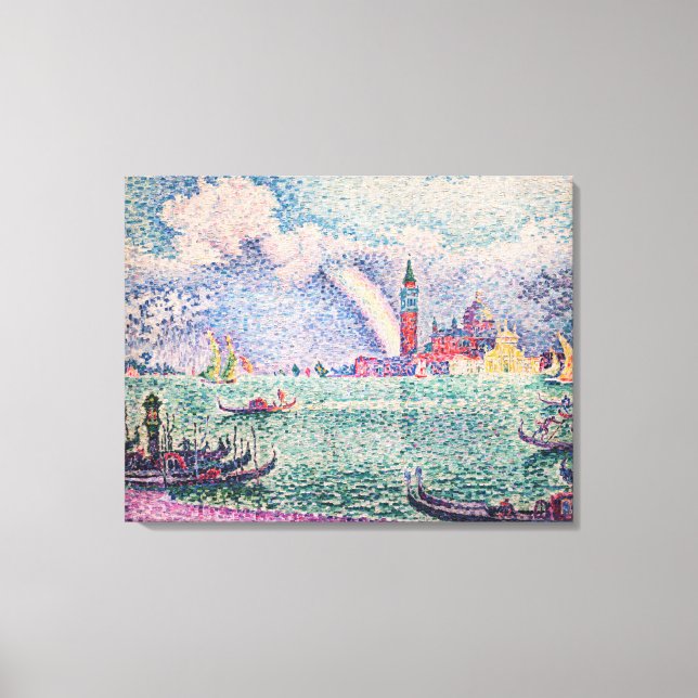 Paul Signac - Rainbow, Venedig Canvastryck (Framsida)