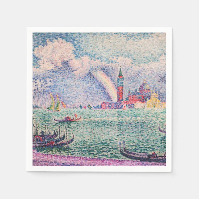 Paul Signac - Rainbow, Venedig Pappersservett (Framsidan)