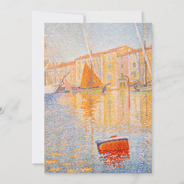 Paul Signac - Red Buoy, Saint-Tropez Inbjudningar (Framsida)