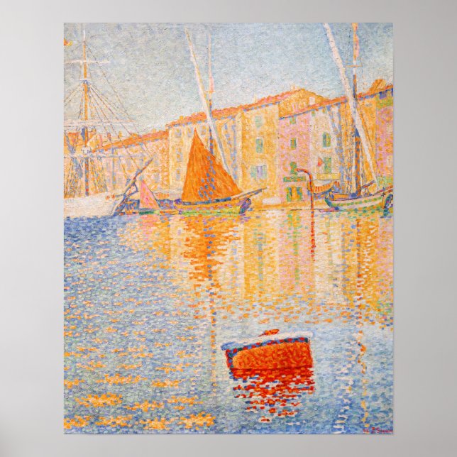 Paul Signac - Red Buoy, Saint-Tropez Poster (Framsidan)