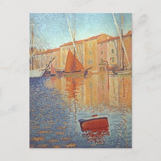Paul Signac - Red Buoy, Saint Tropez Vykort (Framsida)