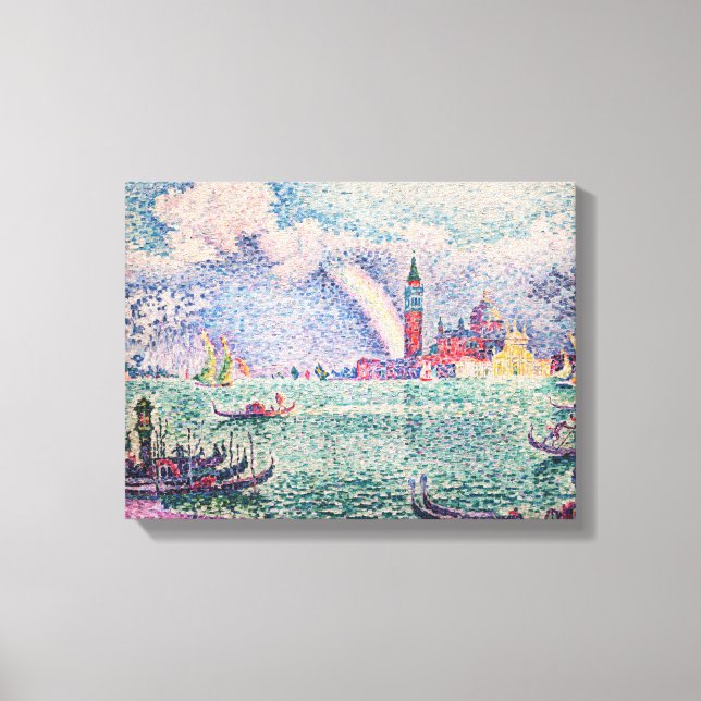 Paul Signac - Regnbåge, Venedig Canvastryck (Framsida)