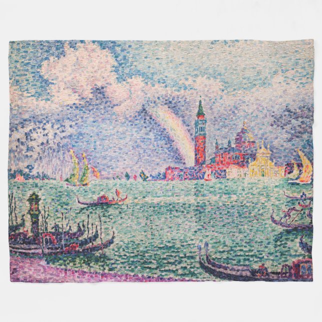 Paul Signac - Regnbåge, Venedig Fleecefilt (Framsidan (Horisontell))