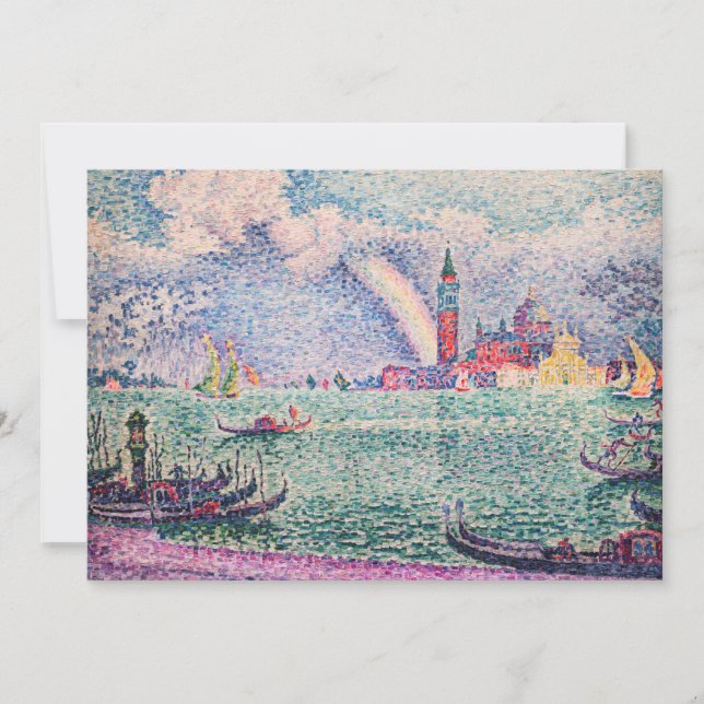 Paul Signac - Regnbåge, Venedig Inbjudningar (Framsida)